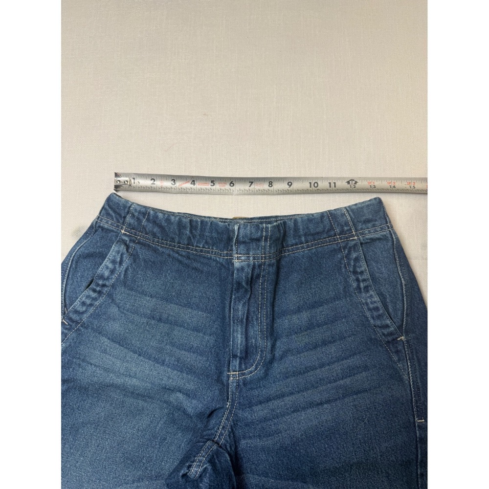 Pilcro Cinch Back Barrel Leg Wide Leg Jeans Medium Wash Blue 27 - Picture 7 of 9
